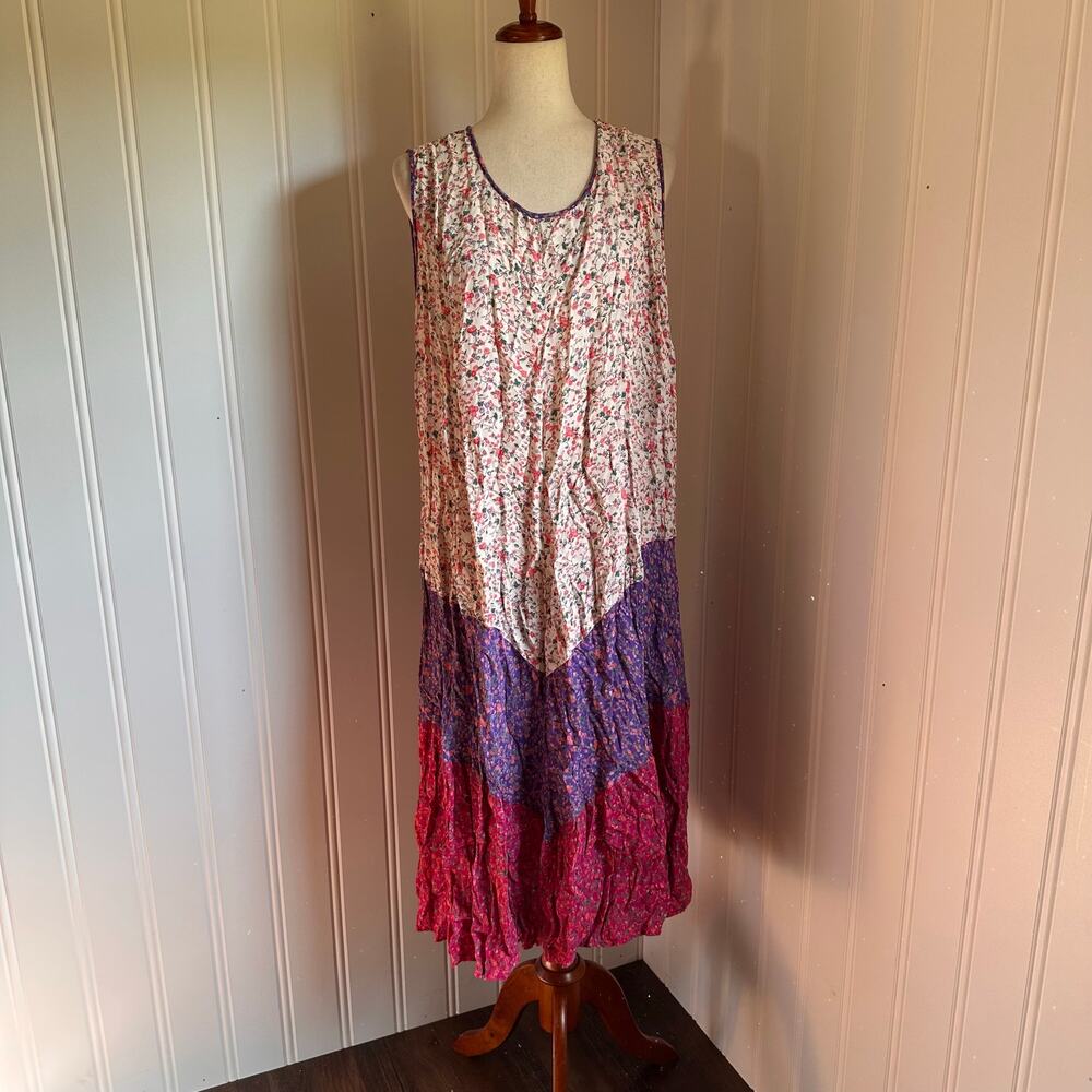 Vintage 90s/Y2K Cottagecore Floral Maxi Dress PL